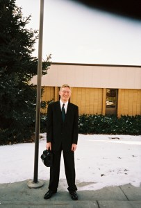 Dustin at the Missionary Training Center, Provo, Utah, 17 January 2001