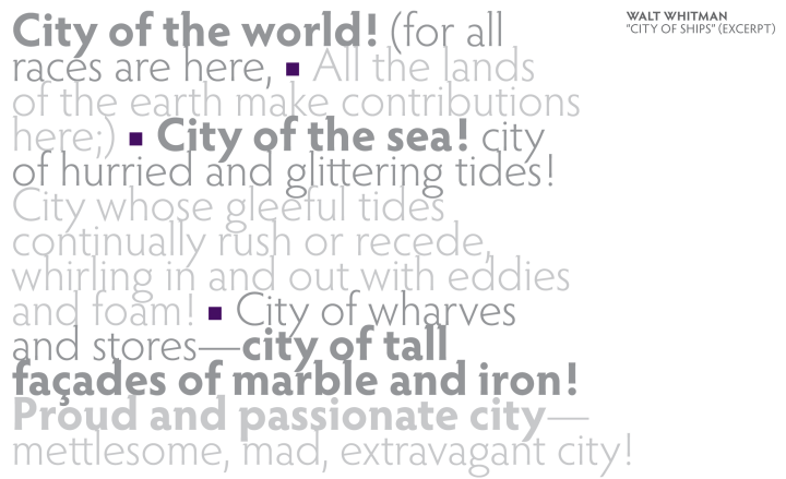 "City of Ships" (excerpt) by Walt Whitman