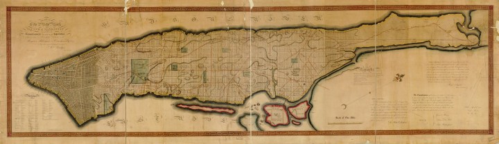William Bridges’s map of Manhattan’s future, 1814. This map is a copy of cartographer and surveyor John Randel’s map of the Commissioners’ Plan of 1811. Read more »
