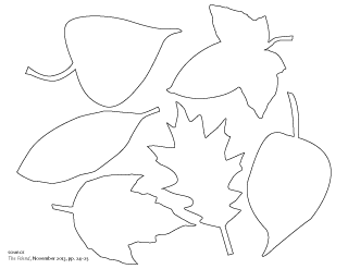 Gratitude tree: leaf patterns (black outlines)