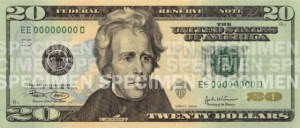 $20 bill, obverse