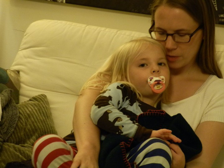 Fiona and her 'pacifizer'